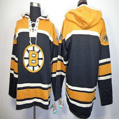 Youth Bruins Blank Black Sawyer Hooded Sweatshirt Stitched NHL Jersey