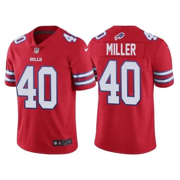 Youth Buffalo Bills #40 Von Miller Red Vapor Untouchable Limited Stitched Jersey