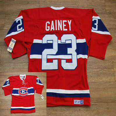 Youth Canadiens #23 Bob Gainey Stitched Red CH CCM Throwback NHL Jersey