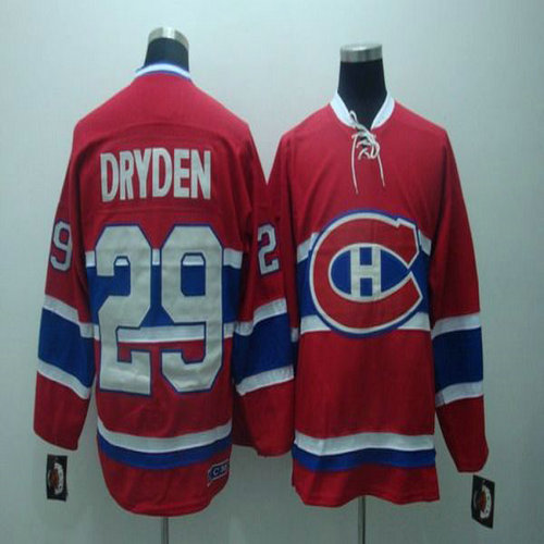 Youth Canadiens #29 Ken Dryden Stitched Red CH CCM Throwback NHL Jersey