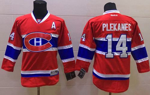Youth Canadiens 14 Tomas Plekanec Red NHL Jersey