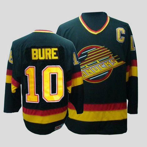Youth Canucks #10 Pavel Bure CCM Throwback Stitched Black NHL Jersey
