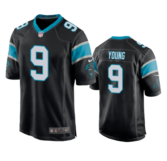 Youth Carolina Panthers #9 Bryce Young Black 2023 Draft Stitched Game Jersey