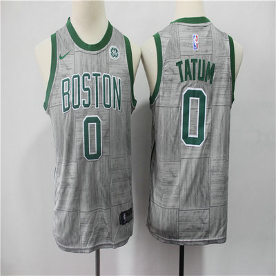 Youth Celtics 0 Jayson Tatum Gray Youth Nike Swingman Jersey