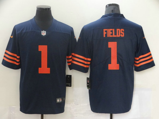 Youth Chicago Bears #1 Justin Fields 2021 Vapor Untouchable Stitched NFL Limited Jersey
