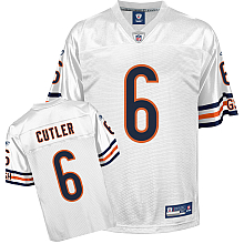 Youth Chicago Bears #6 Jay Cutler White Jersey