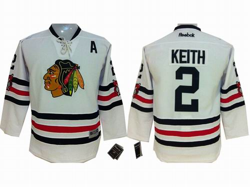 Youth Chicago Blackhawks #2 Duncan Keith White 2015 Winter Classic Jersey