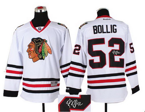 Youth Chicago Blackhawks #52 Brandon Bollig white 2014 Stadium Series Hockey NHL signature jerseys