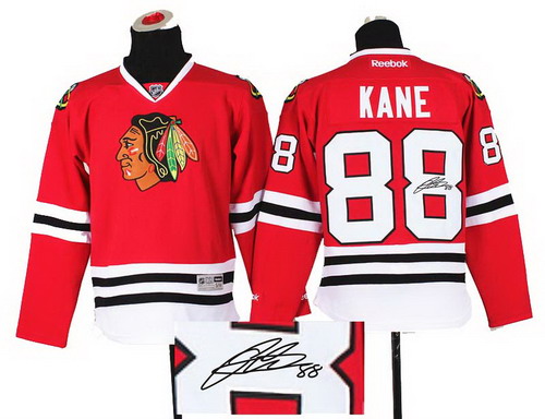 Youth Chicago Blackhawks #88 Patrick Kane red 2014 Stadium Series Hockey NHL ignature jerseys