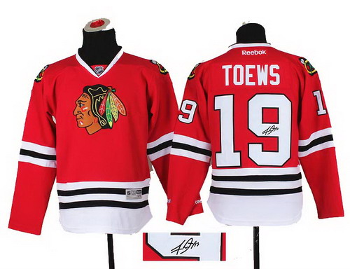 Youth Chicago Blackhawks 2014 NHL Stadium Series #19 Jonathan Toews red C signature jerseys