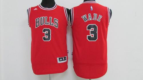 Youth Chicago Bulls #3 Dwyane Wade Red Jersey