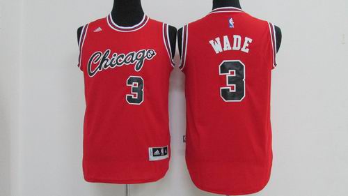 Youth Chicago Bulls #3 Dwyane Wade Red Jersey1