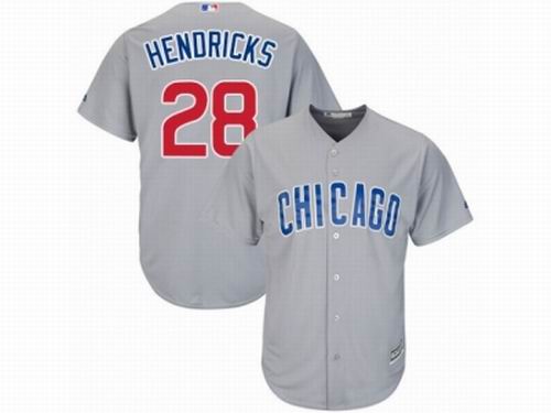 Youth Chicago Cubs #28 Kyle Hendricks Authentic Grey Jersey
