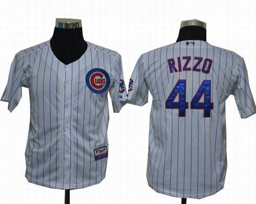 Youth Chicago Cubs #44 Anthony Rizzo white  Jersey
