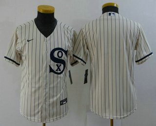 Youth Chicago White Sox Blank 2021 Cream Field of Dreams Cool Base Stitched Nike Jersey