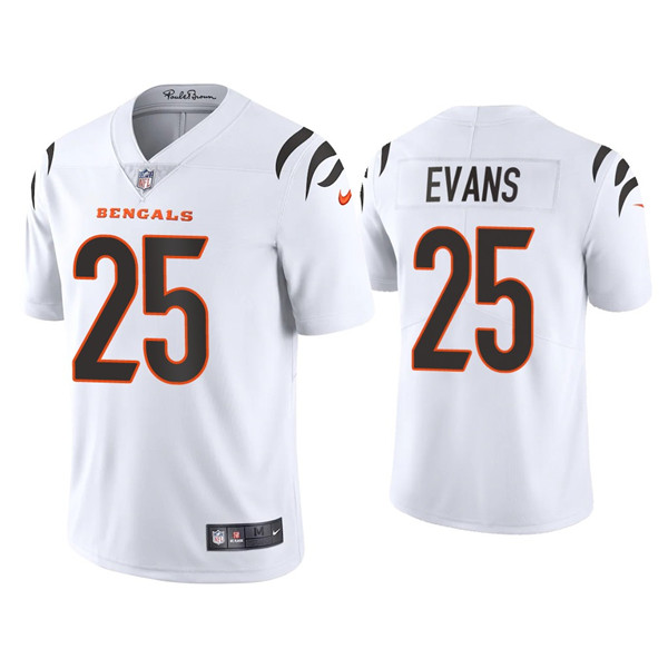 Youth Cincinnati Bengals #25 Chris Evans White Vapor Untouchable Limited Stitched Jersey