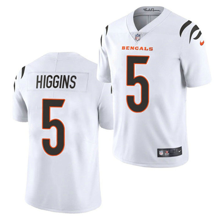 Youth Cincinnati Bengals #5 Tee Higgins White Vapor Untouchable Limited Stitched Jersey