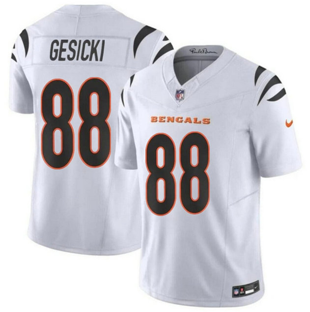 Youth Cincinnati Bengals #88 Mike Gesicki White 2024 F.U.S.E. Vapor Untouchable Limited Stitched Jersey