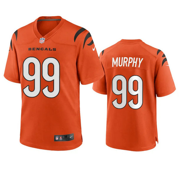Youth Cincinnati Bengals #99 Myles Murphy Orange Stitched Game Jersey