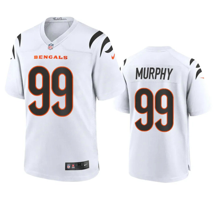 Youth Cincinnati Bengals #99 Myles Murphy White Stitched Game Jersey