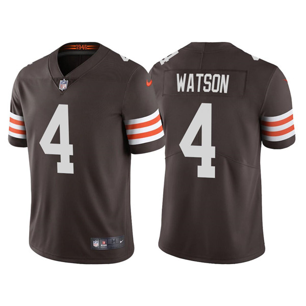 Youth Cleveland Browns #4 Deshaun Watson Brown Vapor Untouchable Limited Stitched Jersey