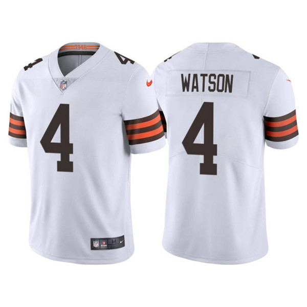 Youth Cleveland Browns #4 Deshaun Watson White Vapor Untouchable Limited Stitched Jersey