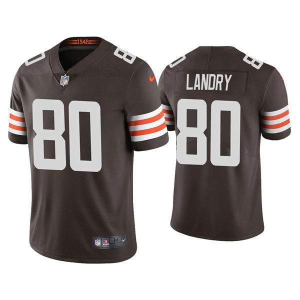 Youth Cleveland Browns #80 Jarvis Landry Brown Vapor Untouchable Limited Stitched Jersey