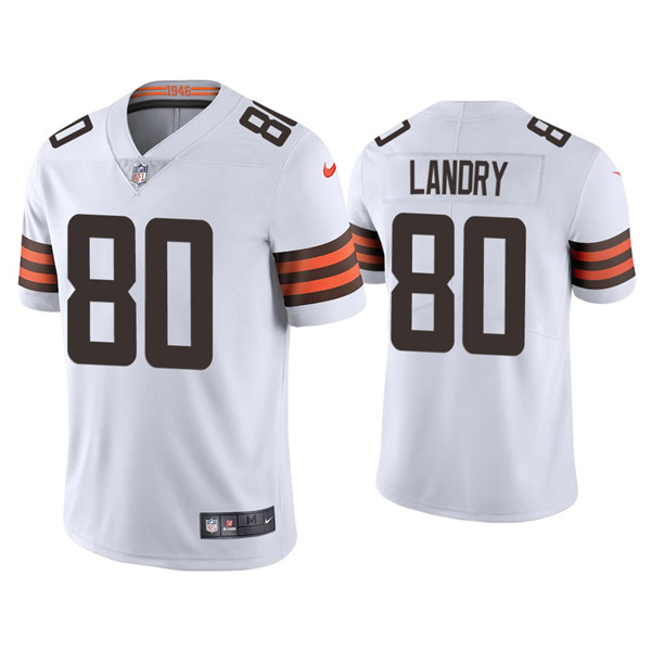 Youth Cleveland Browns #80 Jarvis Landry White Vapor Untouchable Limited Stitched Jersey