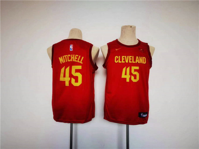 Youth Cleveland Cavaliers #45 Donovan Mitchell Red Stitched Jersey