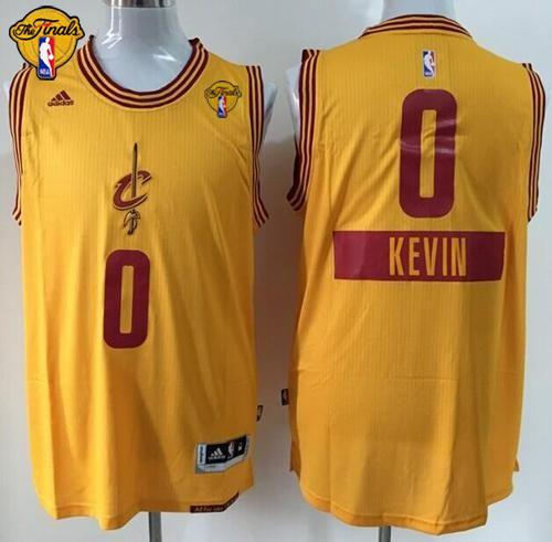 Youth Cleveland Cavaliers 0 Kevin Love Gold 2014-15 Christmas Day The Finals Patch NBA Jersey