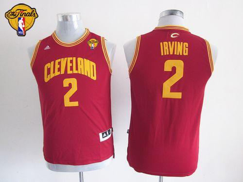 Youth Cleveland Cavaliers 2 Kyrie Irving Red The Finals Patch NBA Jersey