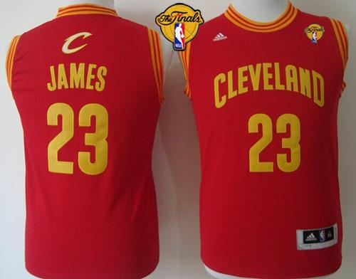 Youth Cleveland Cavaliers 23 LeBron James Red The Finals Patch Revolution 30 NBA Jerseys