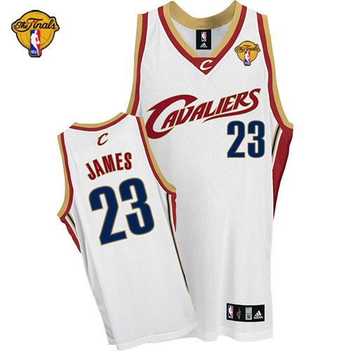 Youth Cleveland Cavaliers 23 LeBron James White The Finals Patch NBA Jersey