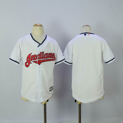 Youth Cleveland Indians blank white jerseys