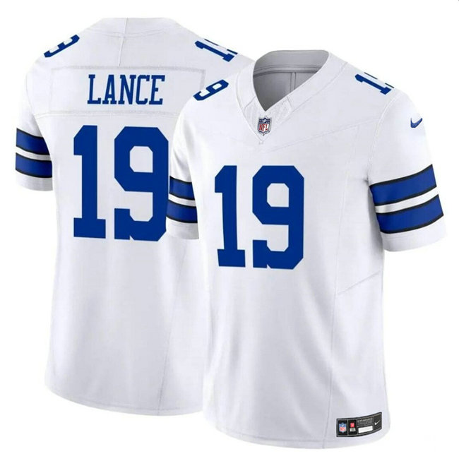 Youth Dallas Cowboys #19 Trey Lance White 2023 F.U.S.E Vapor Untouchable Limited Stitched Football Jerseys
