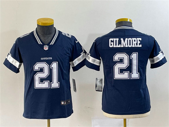 Youth Dallas Cowboys #21 Stephon Gilmore Navy Vapor Untouchable Stitched Football Jersey