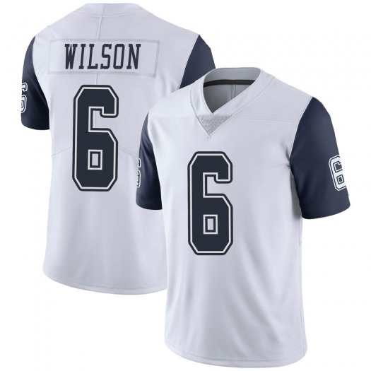 Youth Dallas Cowboys #6 Donavan Wilson White Thanksgiving Limited Stitched Jersey