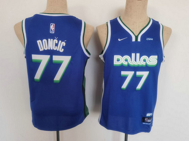 Youth Dallas Mavericks #77 Luka Doncic Blue Stitched Basketball Jersey