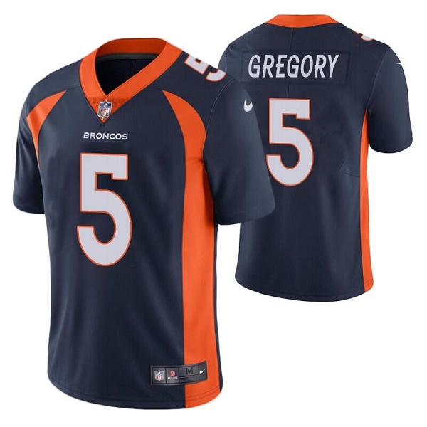 Youth Denver Broncos #5 Randy Gregory Navy Vapor Untouchable Limited Stitched Jersey