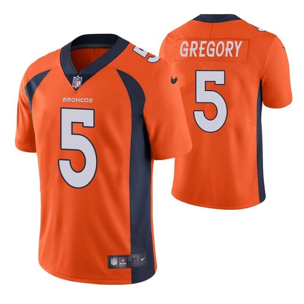Youth Denver Broncos #5 Randy Gregory Orange Vapor Untouchable Limited Stitched Jersey