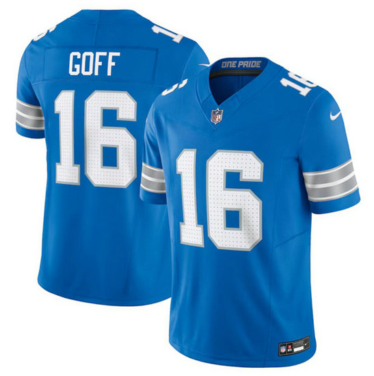 Youth Detroit Lions #16 Jared Goff Blue 2024 F.U.S.E. Vapor Limited Stitched Jersey