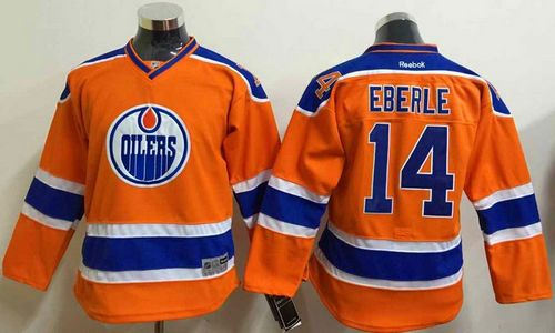 Youth Edmonton Oilers 14 Jordan Eberle Orange NHL Jersey