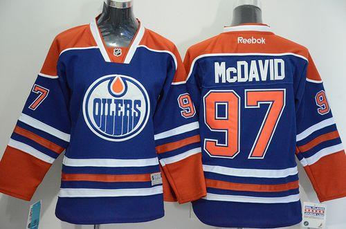 Youth Edmonton Oilers 97 Connor McDavid Light Blue NHL Jersey