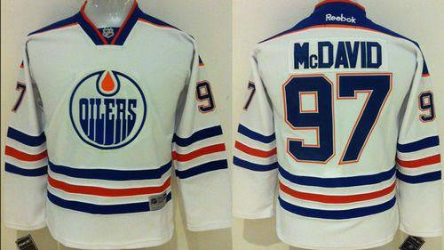 Youth Edmonton Oilers 97 Connor McDavid White NHL Jersey