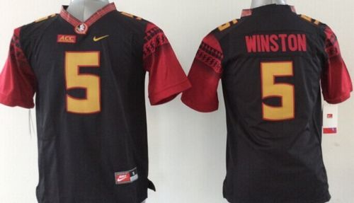 Youth Florida State Seminoles 5 Jameis Winston Black Limited Stitched NCAA Jersey