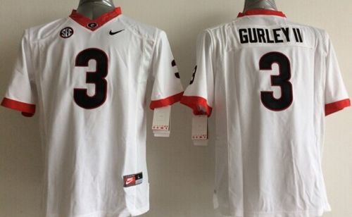 Youth Georgia Bulldogs 3 Todd Gurley II White Stitched NCAA Jersey