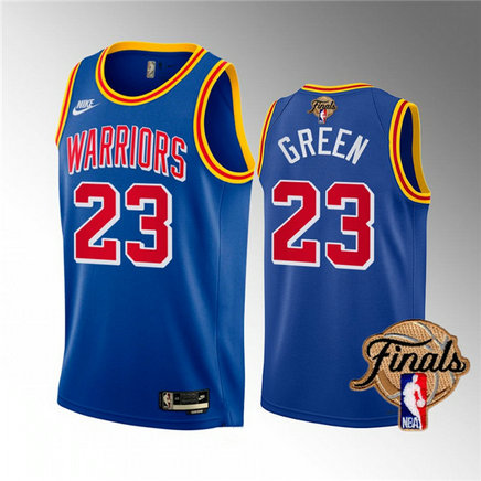 Youth Golden State Warriors #23 Draymond Green 2022 Royal NBA Finals Stitched Jersey