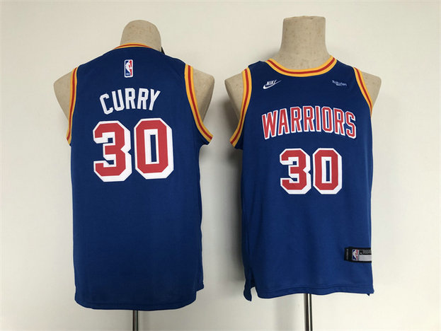 Youth Golden State Warriors #30 Stephen Curry Blue Stitched Basketball Jersey