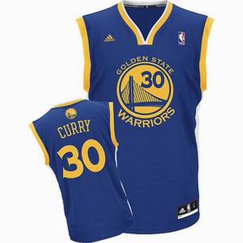 Youth Golden State Warriors #30 Stephen Curry Road Jersey blue