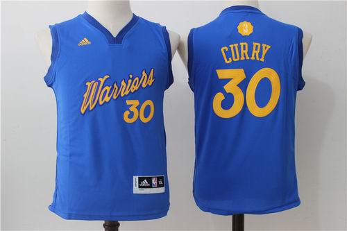 Youth Golden State Warriors #30 Stephen Curry blue 2016 Christmas Day Jersey